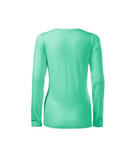 T-shirt Manches Longues Femme Vert Clair Malfini