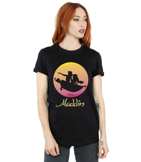 Disney - T-shirt ALADDIN FLYING SUNSET - Femme (Noir) - UTBI18084