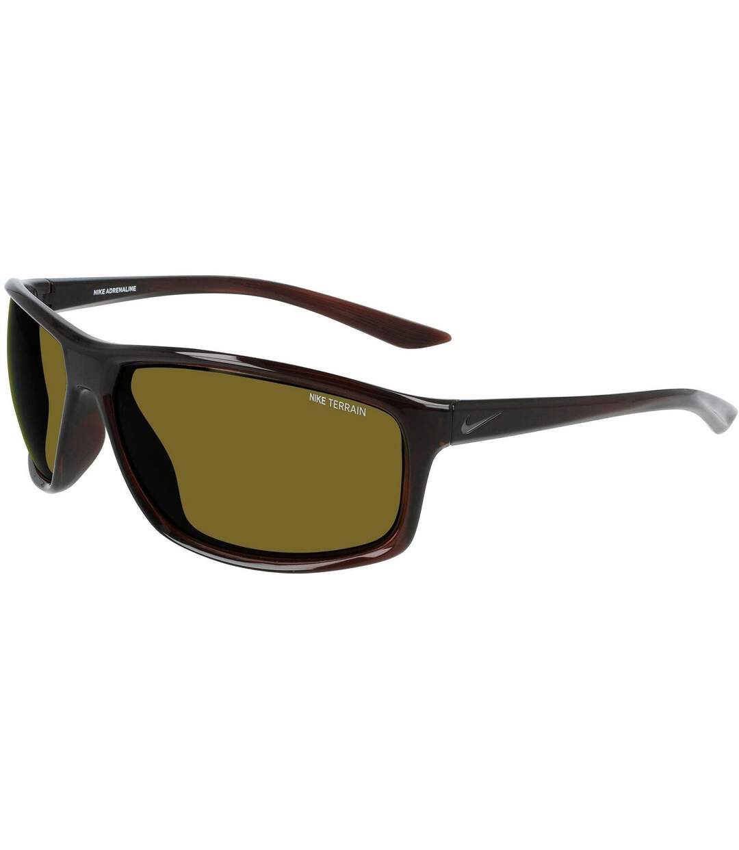 Lunettes De Soleil Motif/style Rectangle Adrenaline Adulte Taille Unique Marron Vert Kaki Nike-1