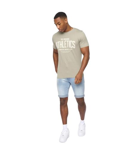 Mens Athwood T-shirt Sage Crosshatch