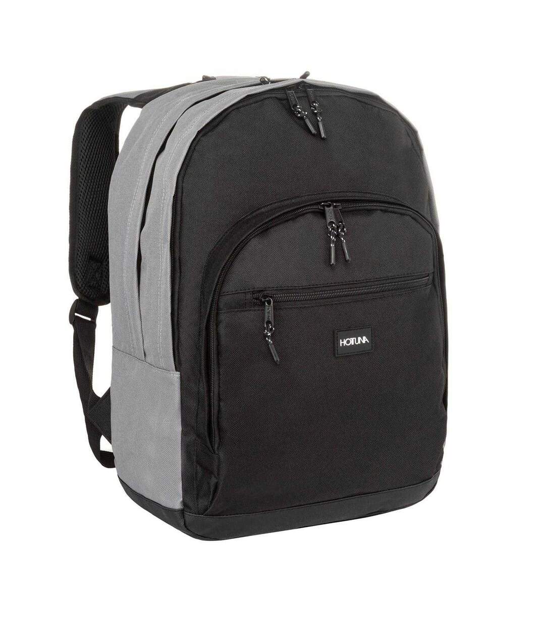 Two Tone Polyester Backpack One Size Grey Marl Hot Tuna-3
