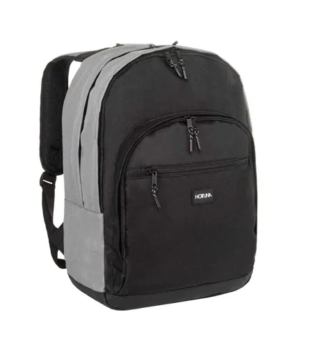Two Tone Polyester Backpack One Size Grey Marl Hot Tuna