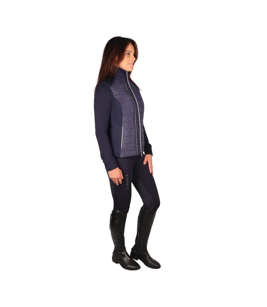 Womens/ladies elevate allure gilet navy/gunmetal grey Hy-2