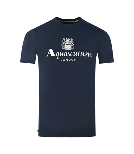 T-shirt Motif Logo London Aldis Homme Bleu Marine Aquascutum