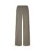 Womens/ladies Vertical Stripe Wide Leg Trousers Khaki Green Biba-2