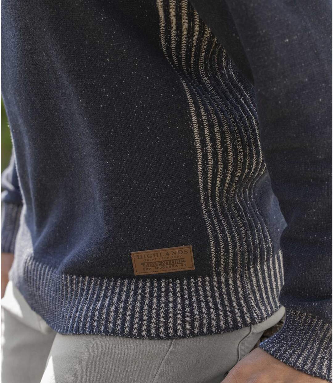 Men's Navy Half Zip Sweater Atlas For Men