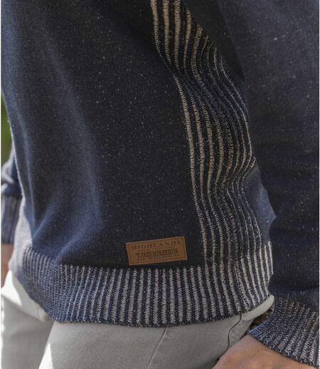 Bavlněný pulovr s límcem na zip