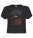 Womens/ladies Flying Saucers Foo Fighters Crop Top Charcoal Amplified-1