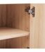 Meuble bas 1 porte et 1 niche effet bois naturel ABANA - Beige-4