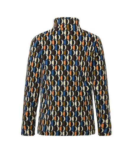 Womens/ladies Orla Kiely Oval Half Zip Fleece Top Navy Multicoloured Regatta