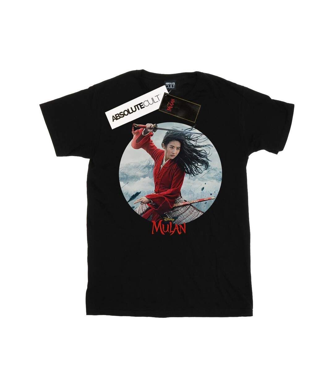 Disney Womens/Ladies Mulan Movie Sword Poster Cotton Boyfriend T-Shirt (Noir) - UTBI35654-1