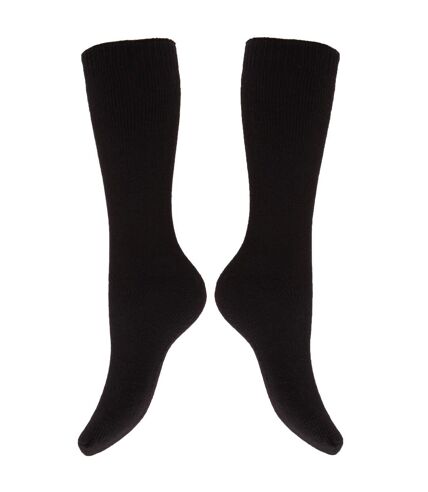 Floso Womens/Ladies Thermal Winter Wellington/Welly Boot Socks (2 Pairs) (Black) - UTW259