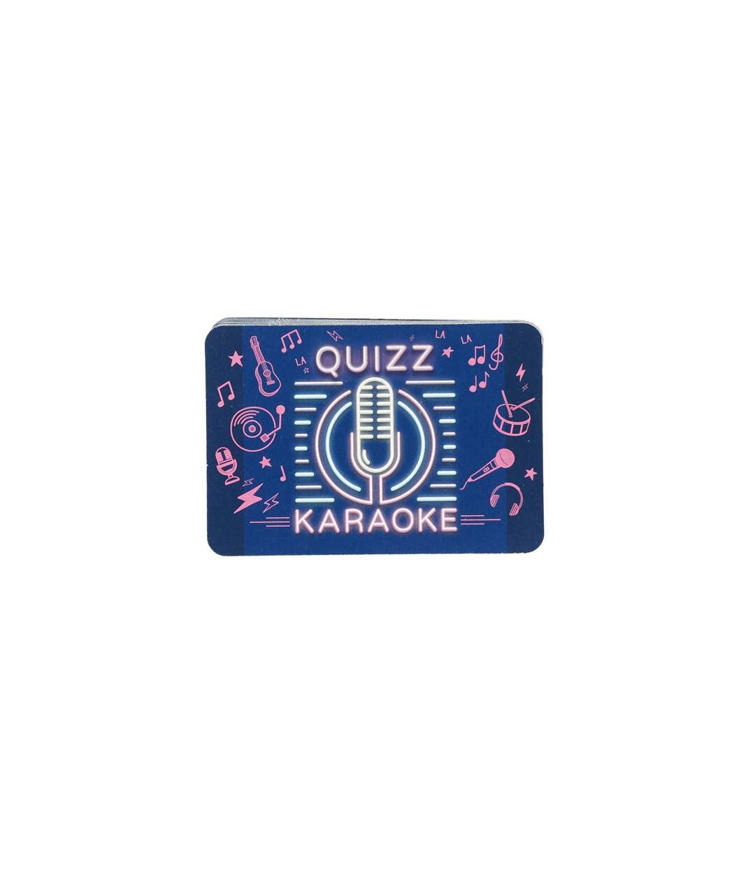 Jeu de 60 Cartes Quizz Karaoké 9cm Bleu