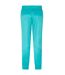 Womens/ladies Slim Tracksuit Bottoms Blue Head-2