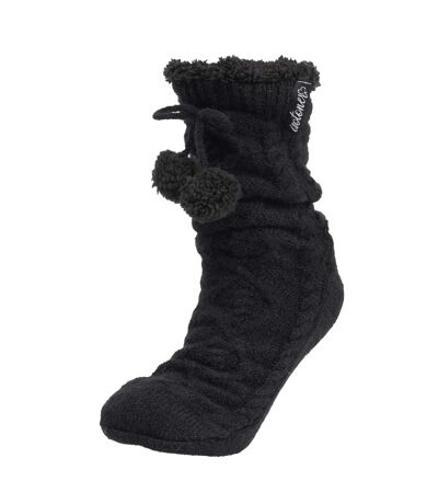 Isotoner Chaussettes d'intérieur femme fourrées, antidérapante