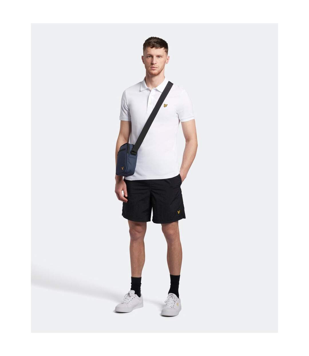 Polo Motif/style Logo Homme Gris-blanc Lyle & Scott-4