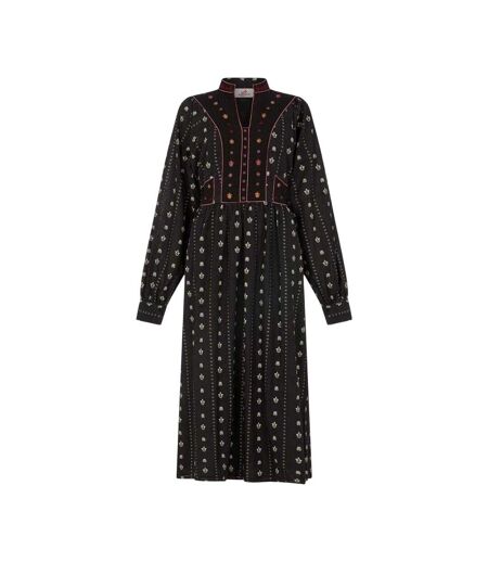 Robe Mi-longue Ocean Femme Noir Raffya
