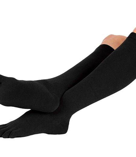 Chaussettes unisexes à orteils hautes évacuant l'humidité