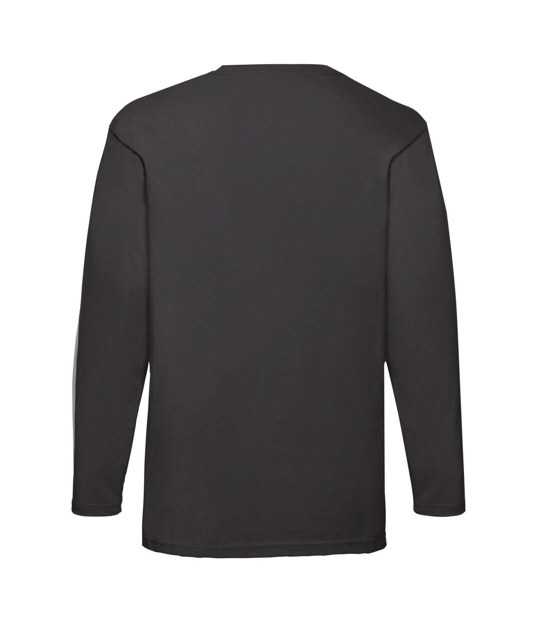 Unisex adult valueweight plain long-sleeved t-shirt black Fruit of the Loom