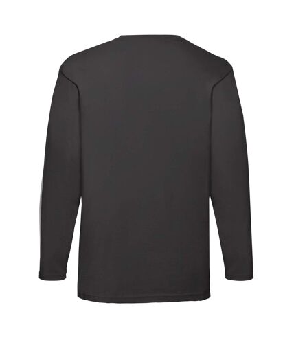 Fruit of the Loom Unisex Adult Valueweight Plain Long-Sleeved T-Shirt (Black) - UTPC5782
