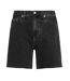 Womens/ladies Denim 5 Pockets Shorts Black Denim Calvin Klein-1