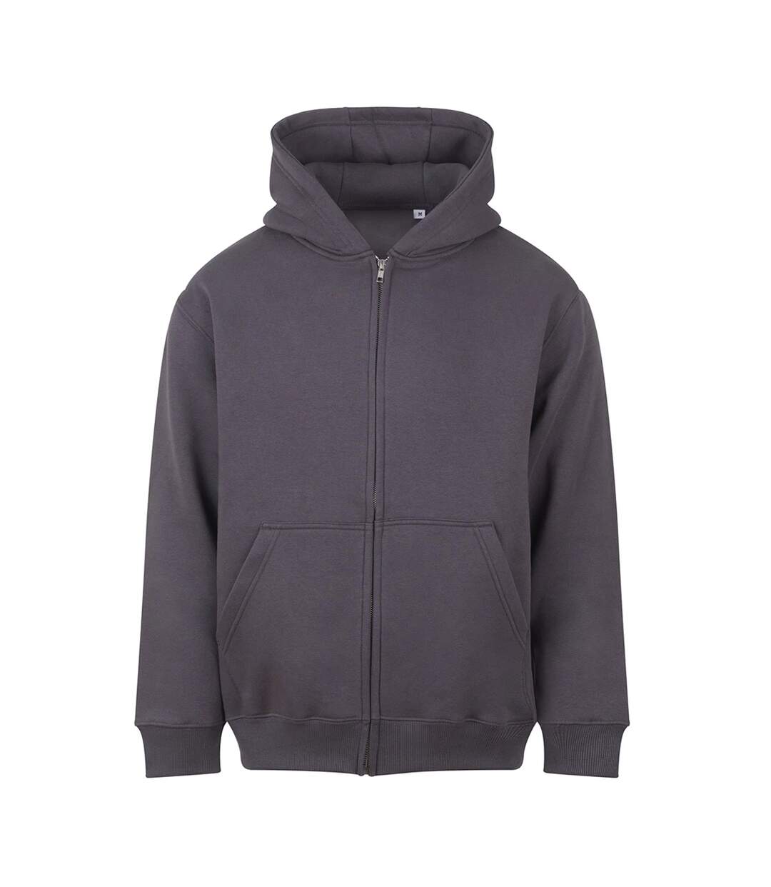 Mens Vision Heavyweight Full Zip Hoodie Solid Charcoal Awdis-1