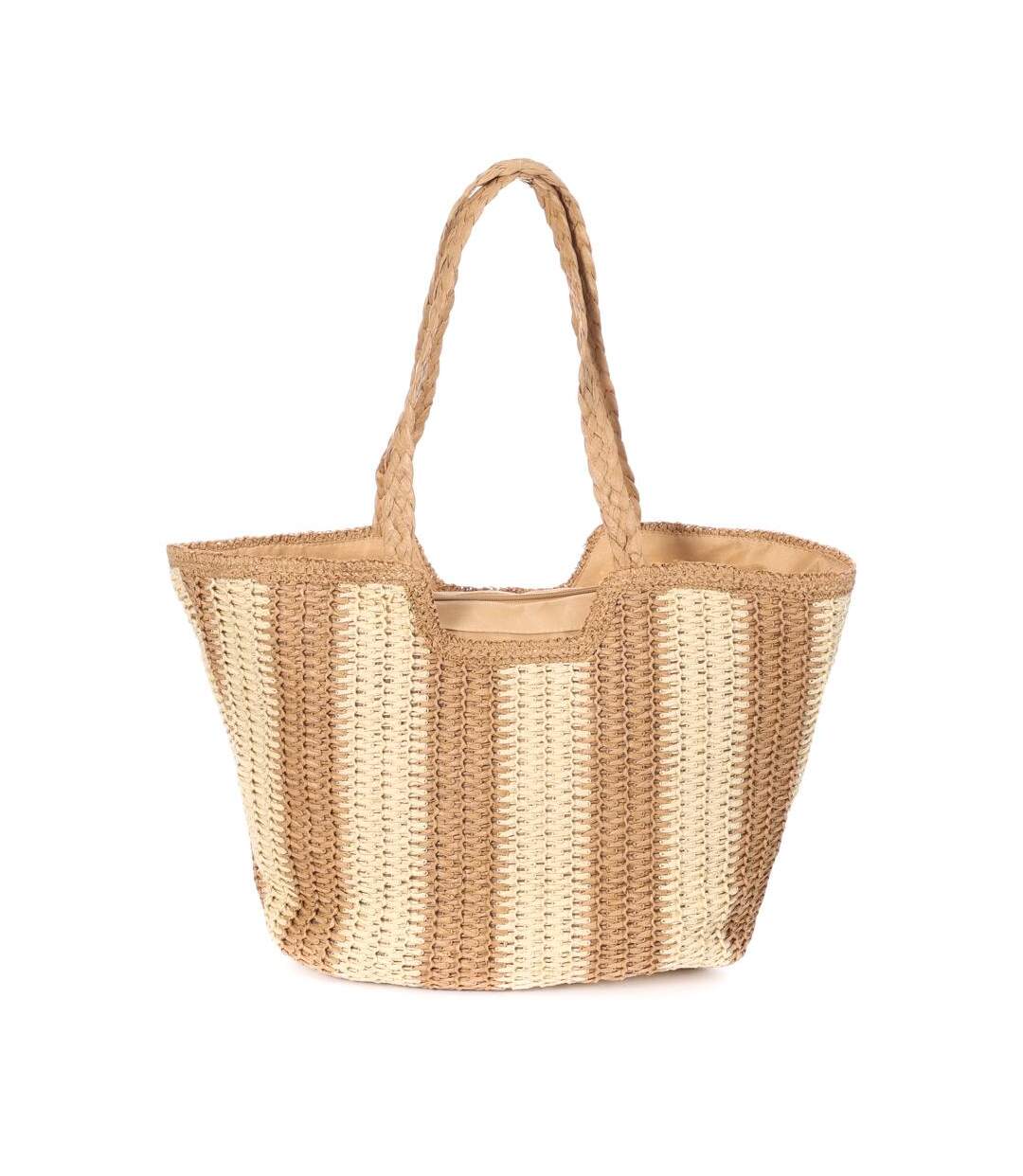 Sac de plage naturel/taupe femme gérard pasquier-2