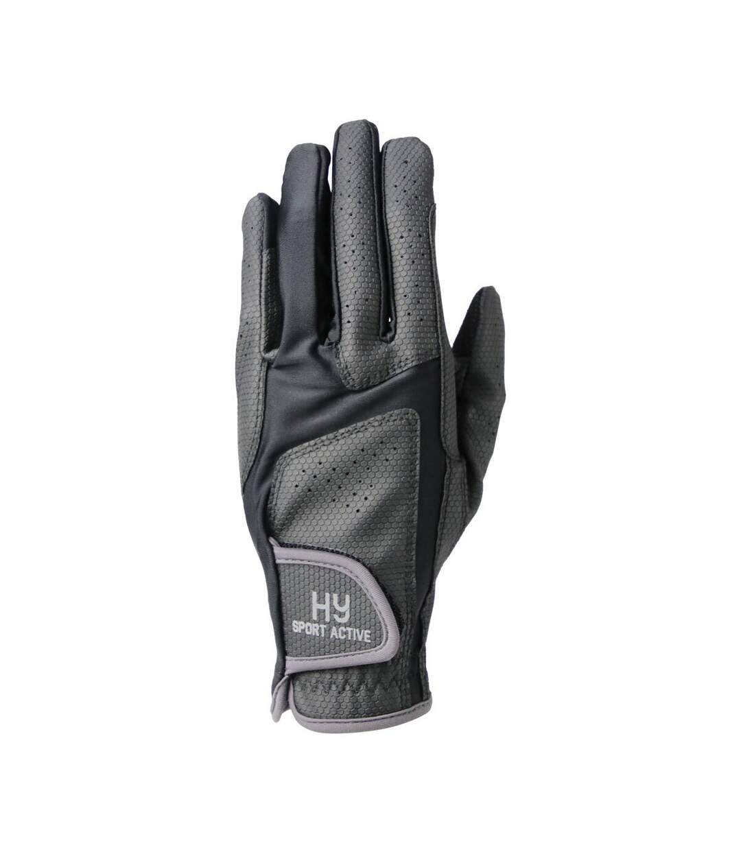 Hy5 Gants d'équitation actifs unisexes pour le sport (Noir/Gris) - UTBZ3167