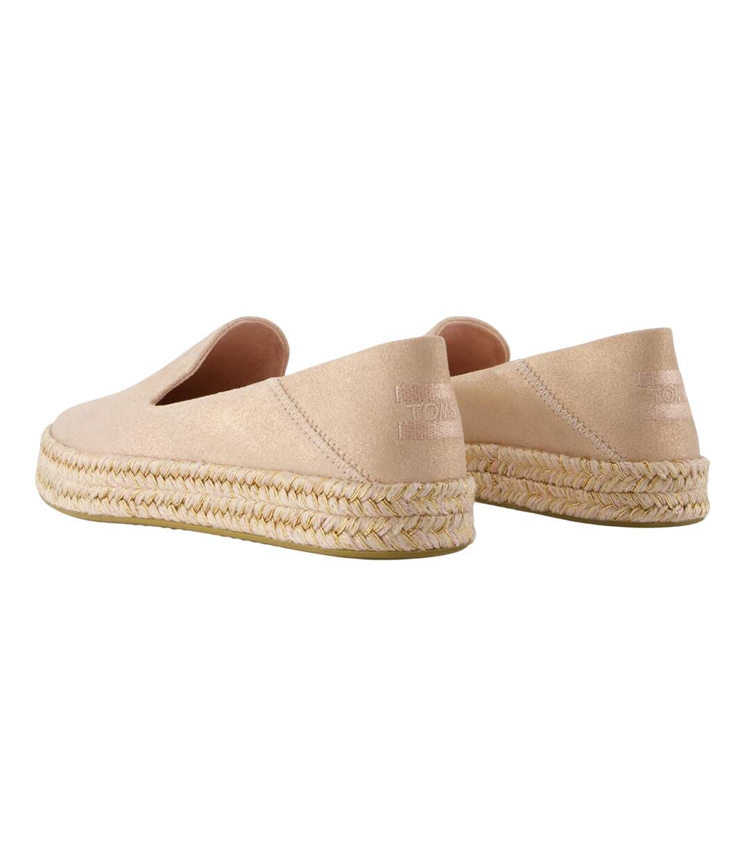 Womens/ladies Carolina Leather Espadrilles Rose Toms-2
