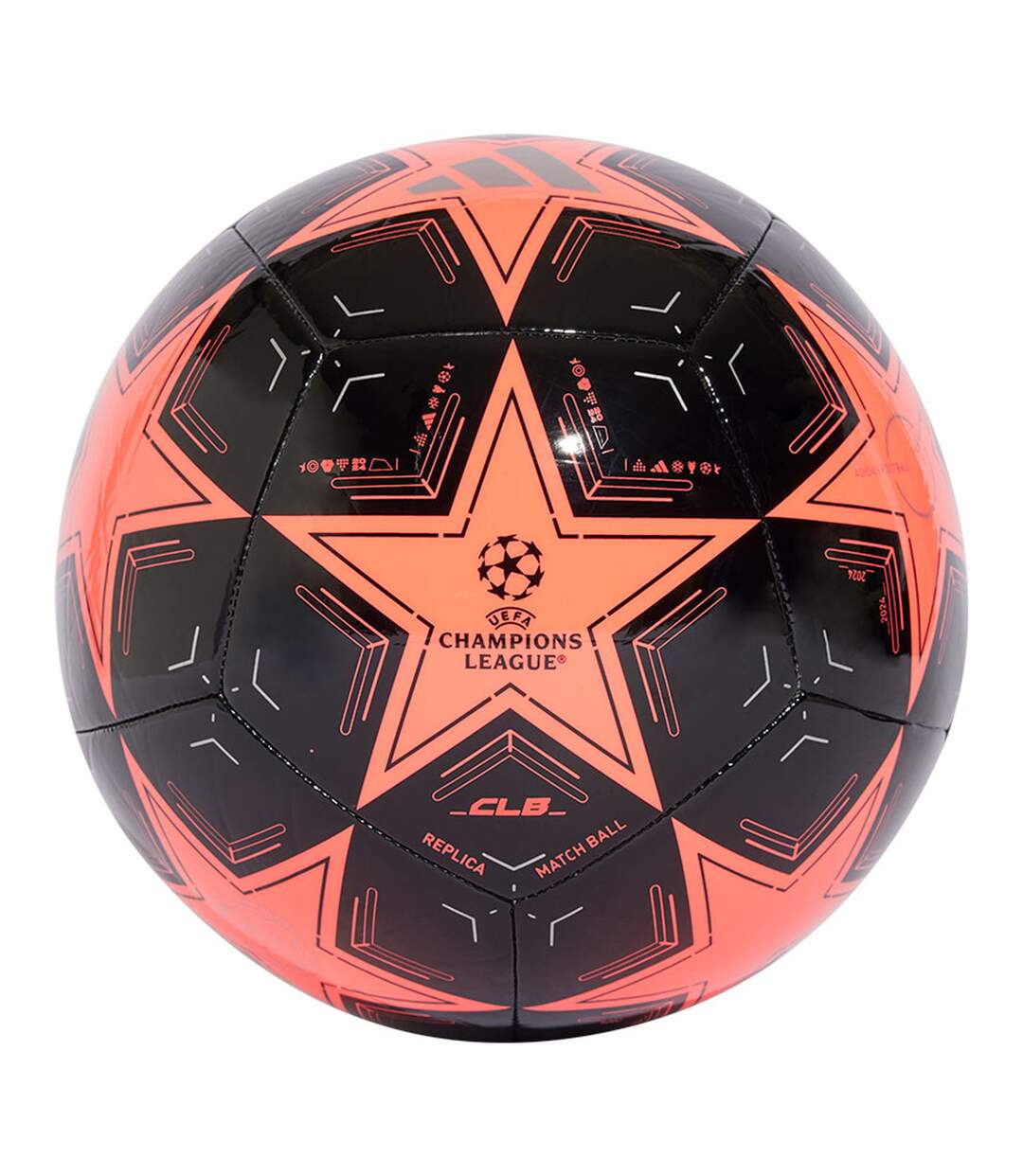 Ballon De Foot Motif/style Ligue Des Champions De L´uefa Ucl Club Taille 5 Rouge Adidas-2