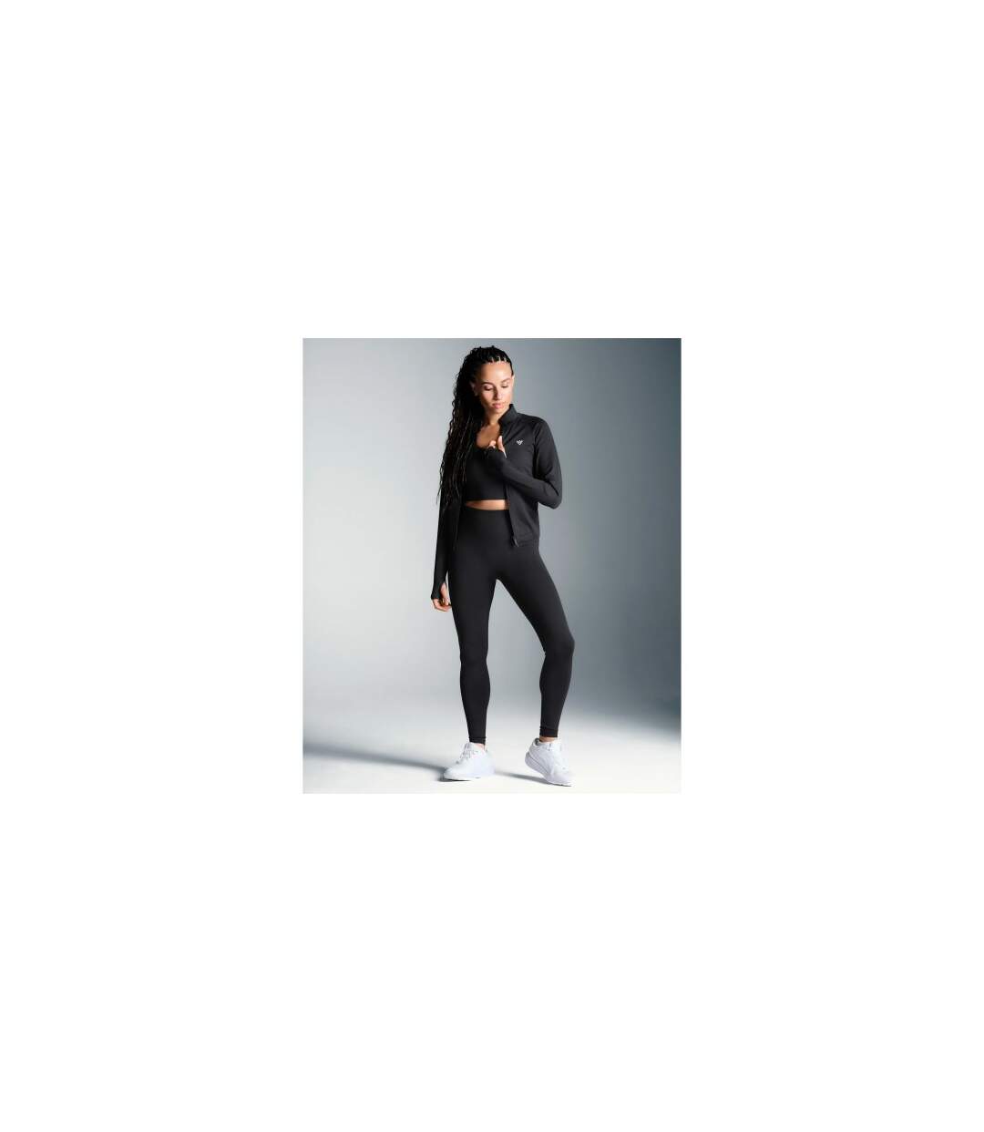 Womens/ladies Vittoria Seamless Jacket Black Miss Kick-1