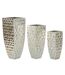 Lot de 3 Vases en Métal Argy 90cm Argent-1