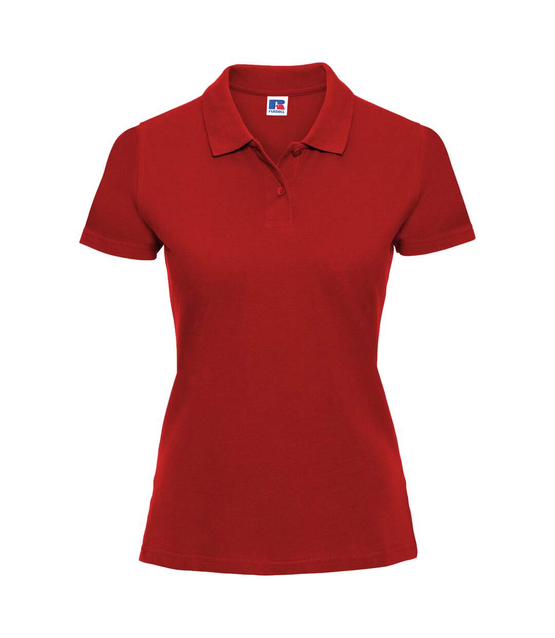 Polo 100% coton à manches courtes femme rouge classique Russell-1