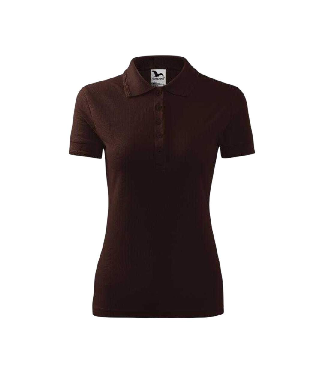 Womens/ladies Pique Polo Shirt Brown Malfini-1