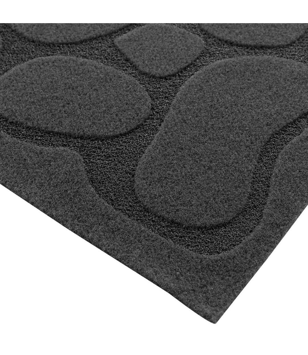Tapis d'Entrée à Motifs Graphite 45x75cm Noir-2
