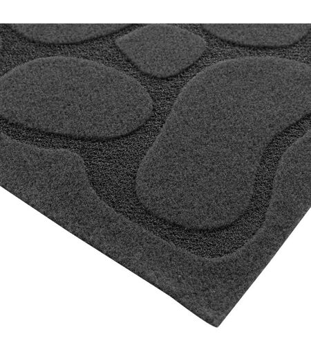 Tapis d'Entrée à Motifs Graphite 45x75cm Noir