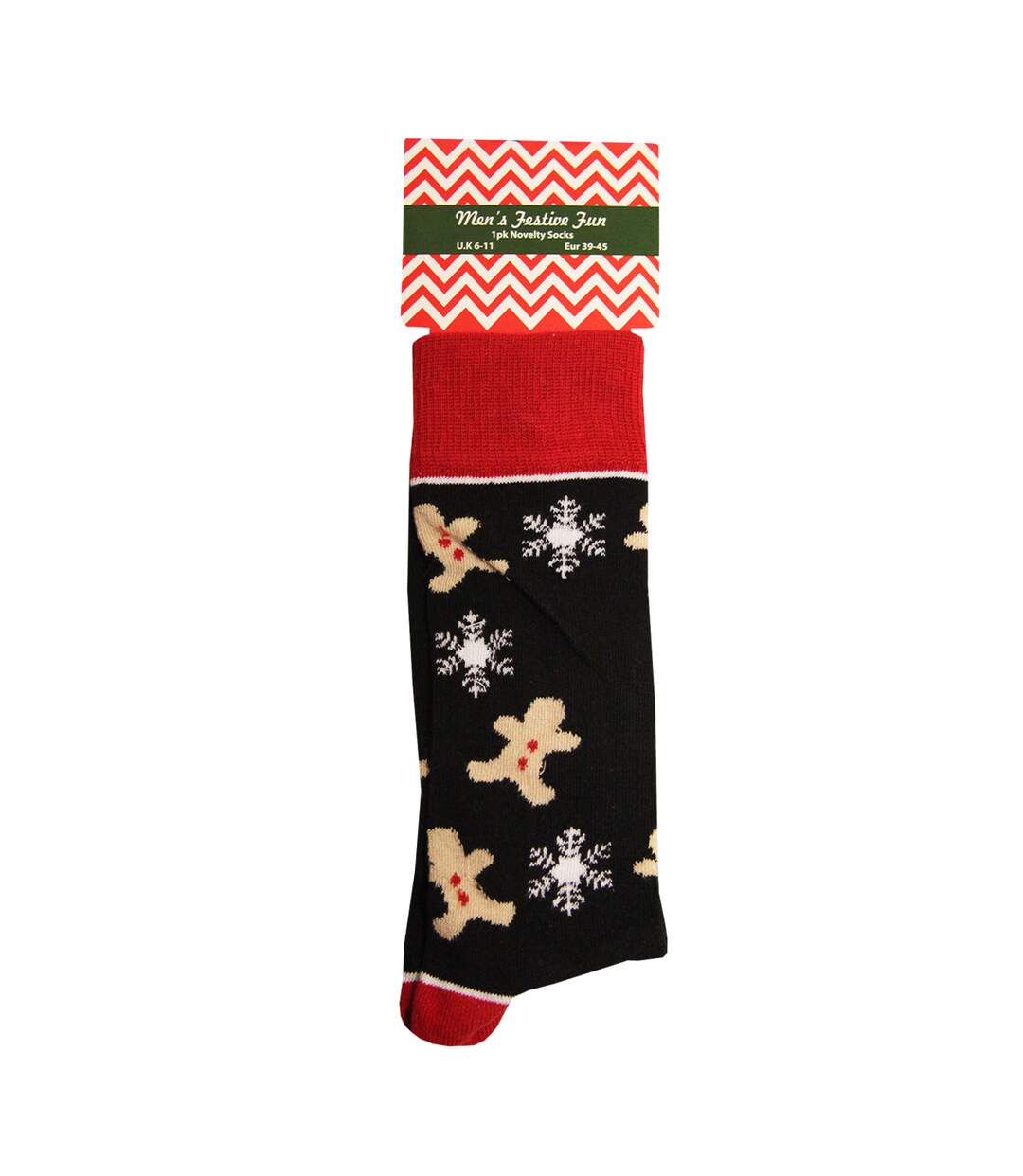 Chaussettes de noêl homme bonhomme de pain d'épices Festive Fun-1