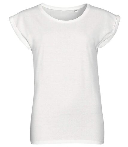 T-shirt manches courtes col rond - Femme - 01406 - blanc