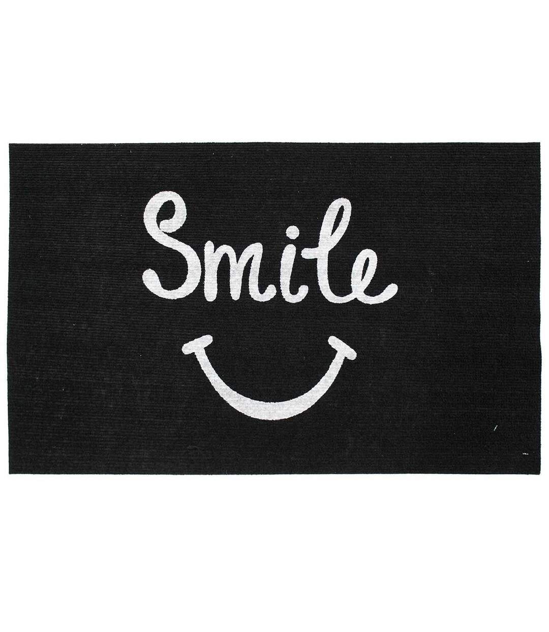 Tapis Imprimé Phosphorescent Smile 45x70cm Noir-1