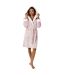 Womens/ladies stars hooded robe pink/white Light And Shade