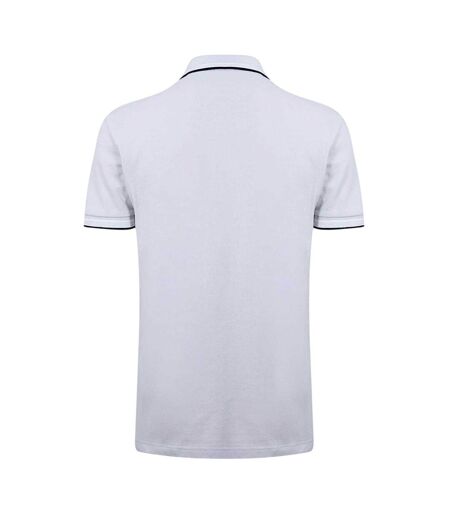 Polo Motif/style Rayure Contrastée Sur Bord Paddy Homme Gris Clair Boss