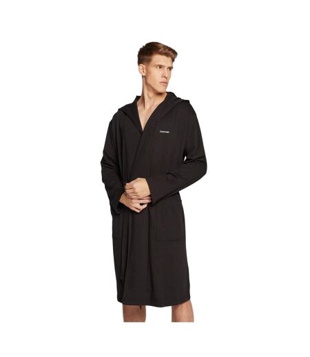 Mens Modern Cotton Dressing Gown Black Calvin Klein