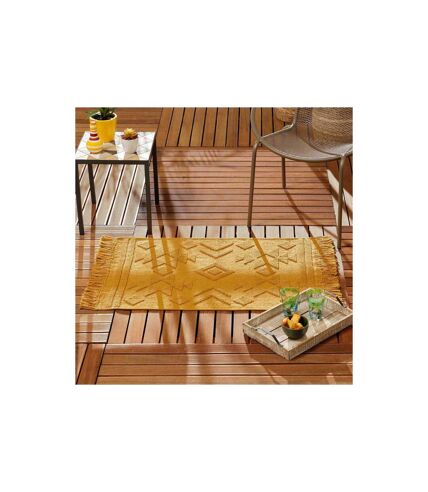 Tapis Déco à Franges Cilaos 60x90cm Safran