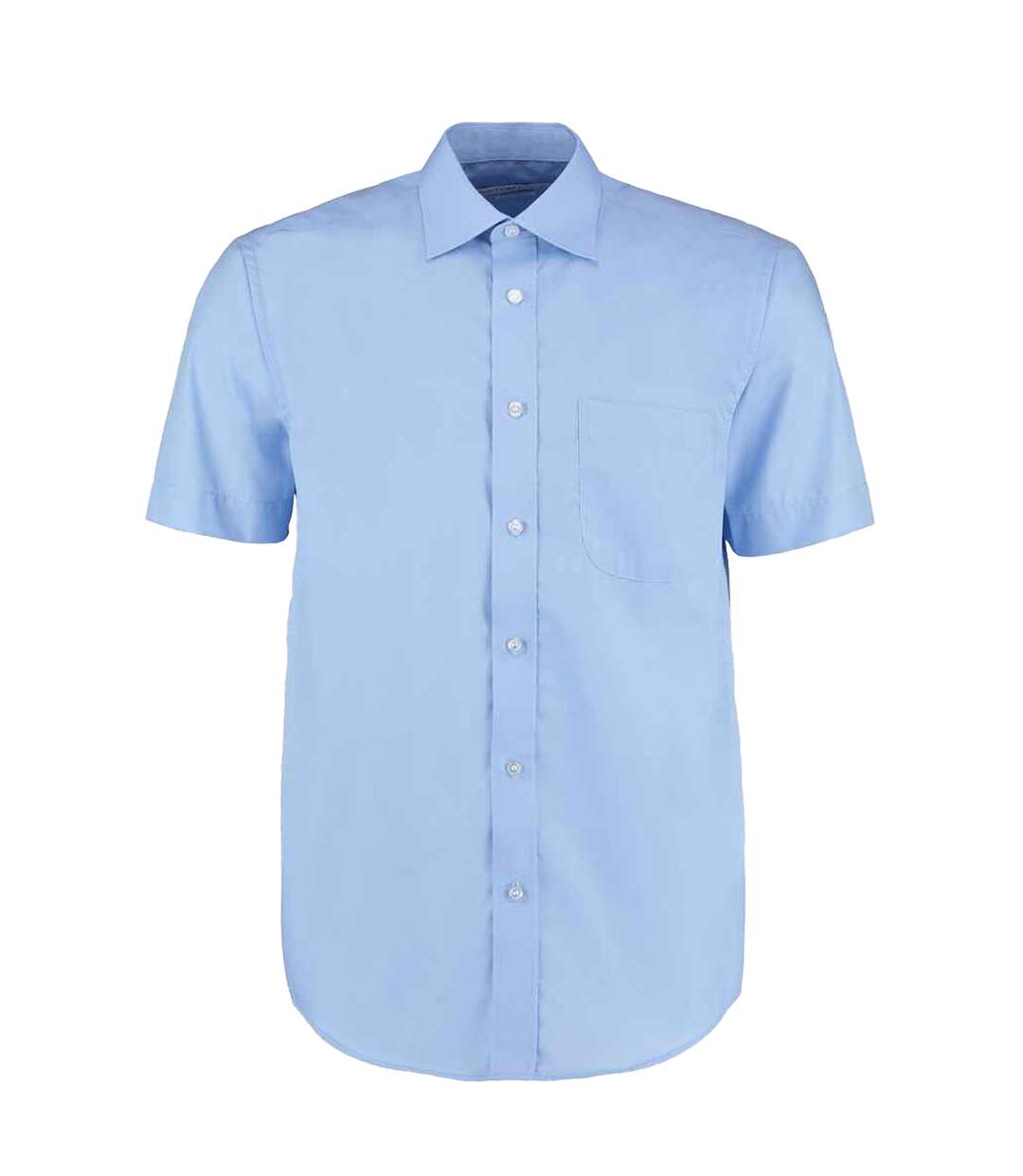Chemise Manches Courtes Commerce Homme Bleu Clair Kustom Kit-1