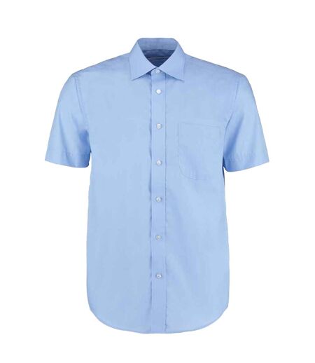 Chemise Manches Courtes Commerce Homme Bleu Clair Kustom Kit