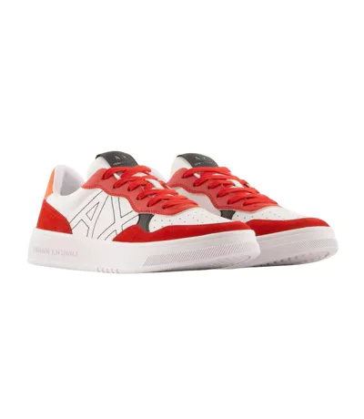 Baskets Homme Blanc Rouge Armani Exchange