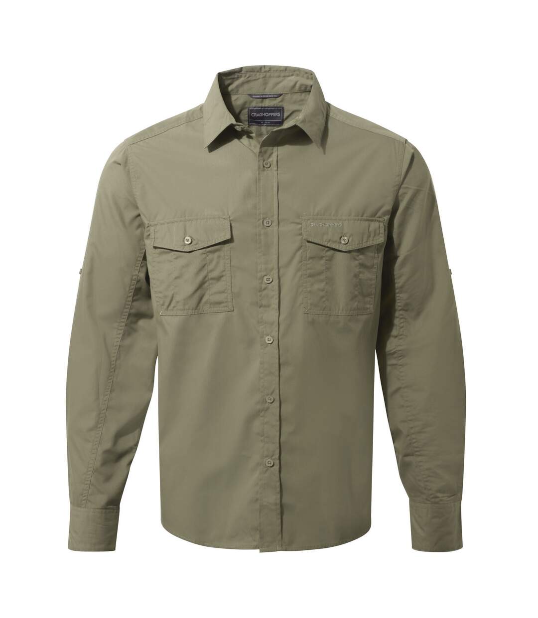 Craghoppers Mens Kiwi Long-Sleeved Shirt (Pebble Grey)