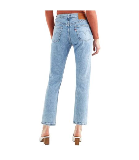Womens/ladies 501 Straight Ankle Grazer Jeans Light Blue Levis