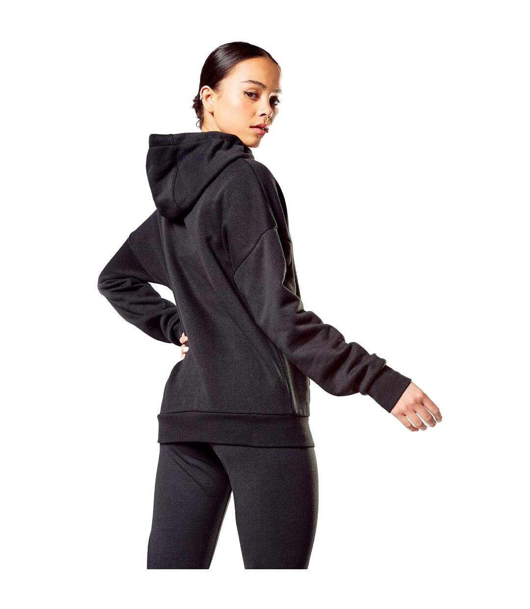 Womens/ladies Hoodie Black Generic-3
