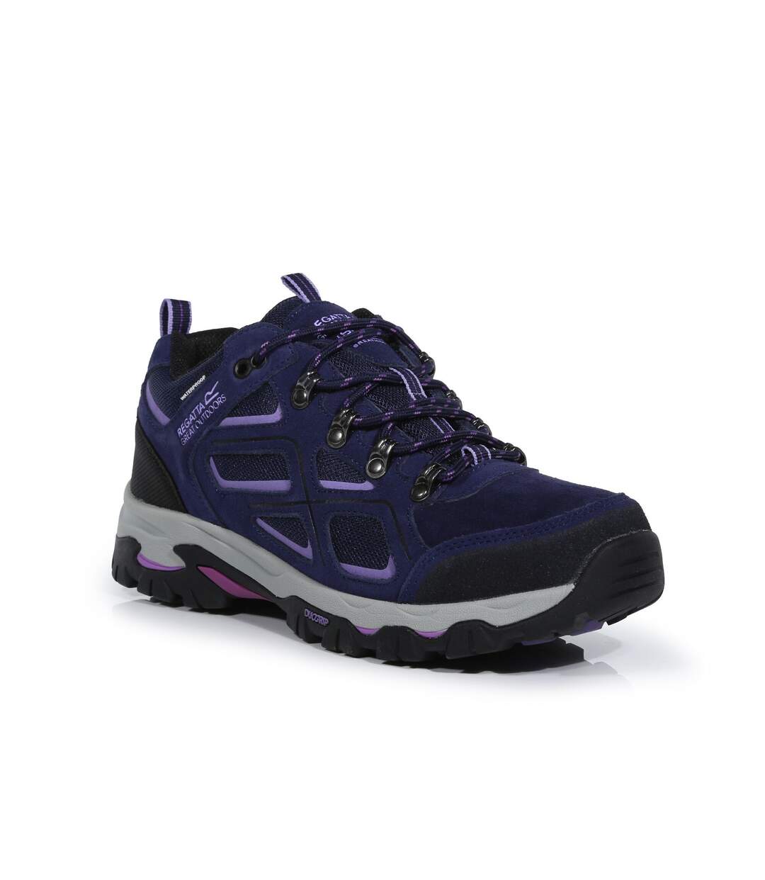 Chaussures de marche tebay femme bleu nuit / lilas vif Regatta-1